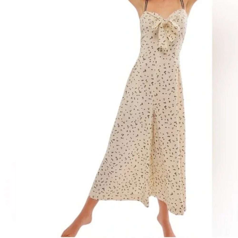 Free People Coming Home Romper Ivory Combo Size Medium (M) NWOT